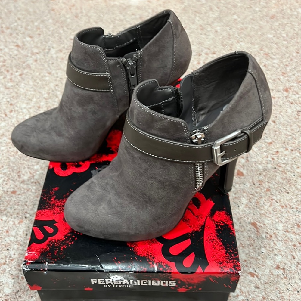Fergalicious by Fergie Gray Booties Size 6